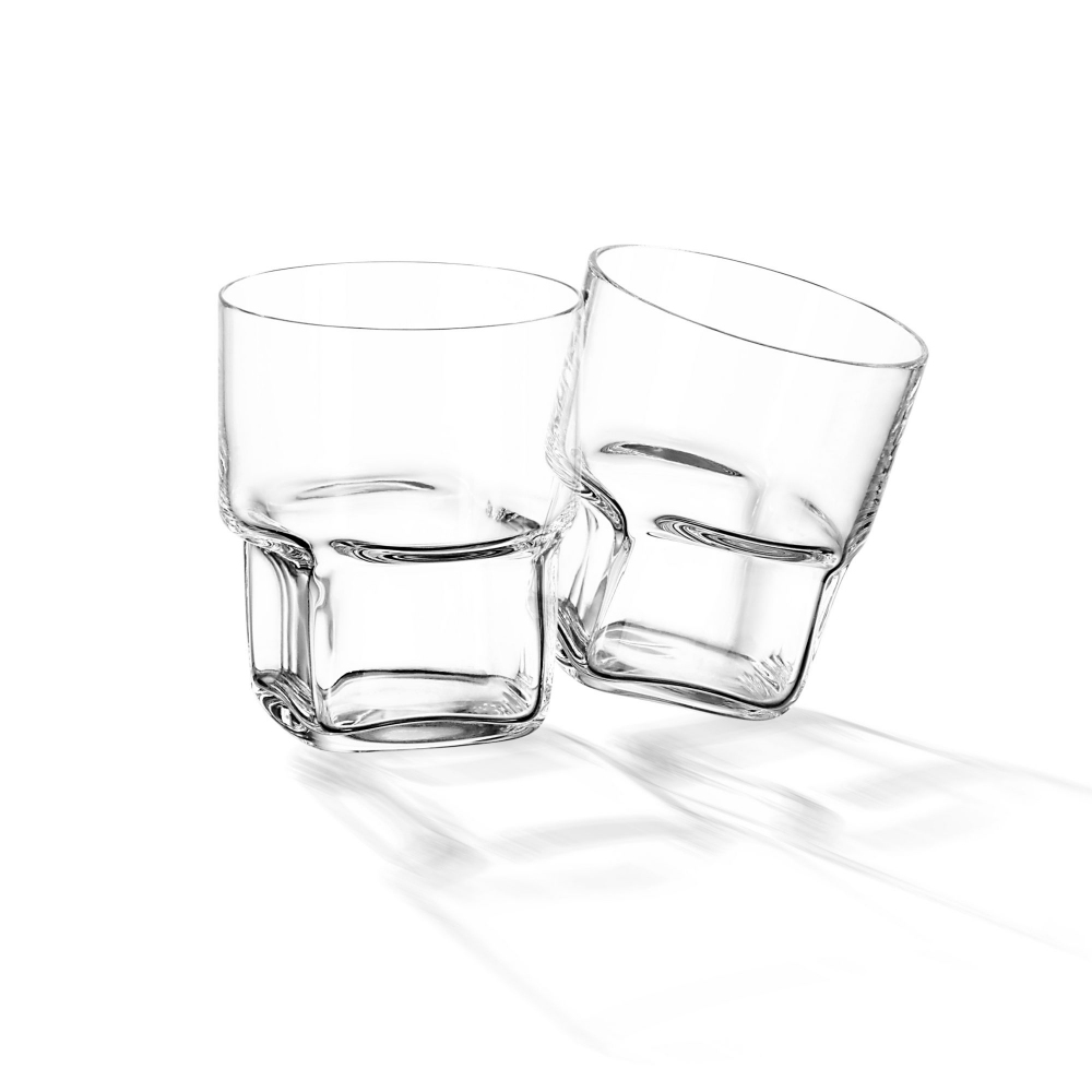 Arnolfo di Cambio Mapan 2 Double Old Fashion Glasses Set - Designed by Sergio Asti