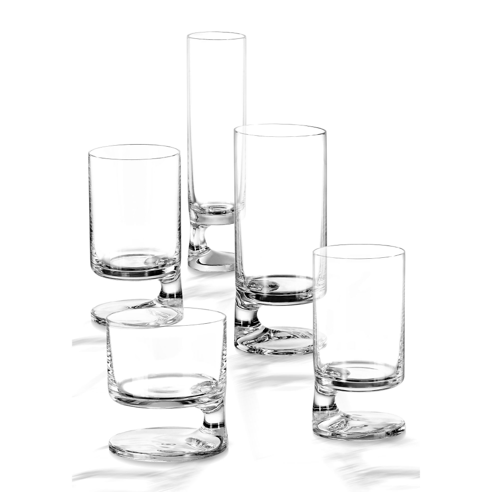 Arnolfo di Cambio  2 bicchieri acqua Smoke - Design di Joe Colombo