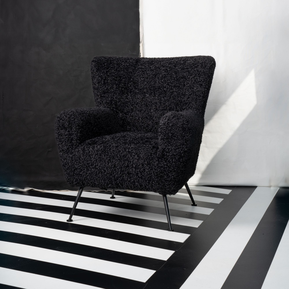 The Pop Label Dolly Black Armchair