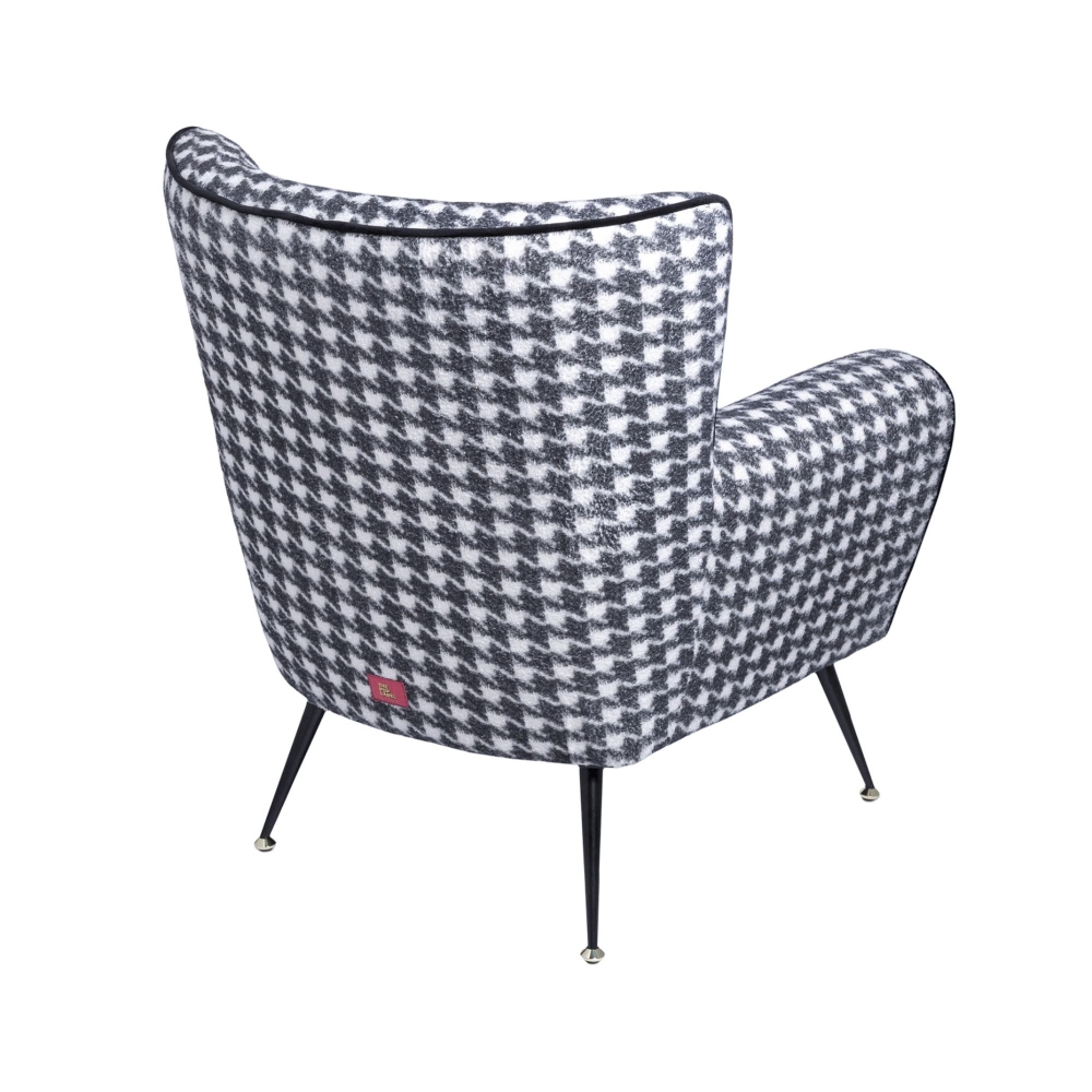 The Pop Label Poltrona Pied De Poule Black&White
