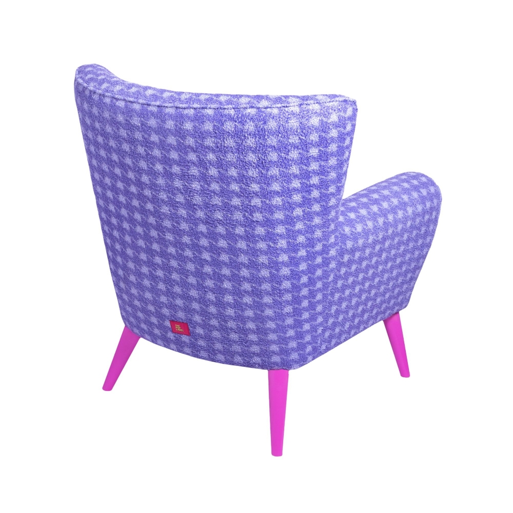The Pop Label Pied De Poule Fucsia Armchair