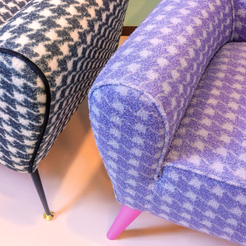 The Pop Label Pied De Poule Fucsia Armchair