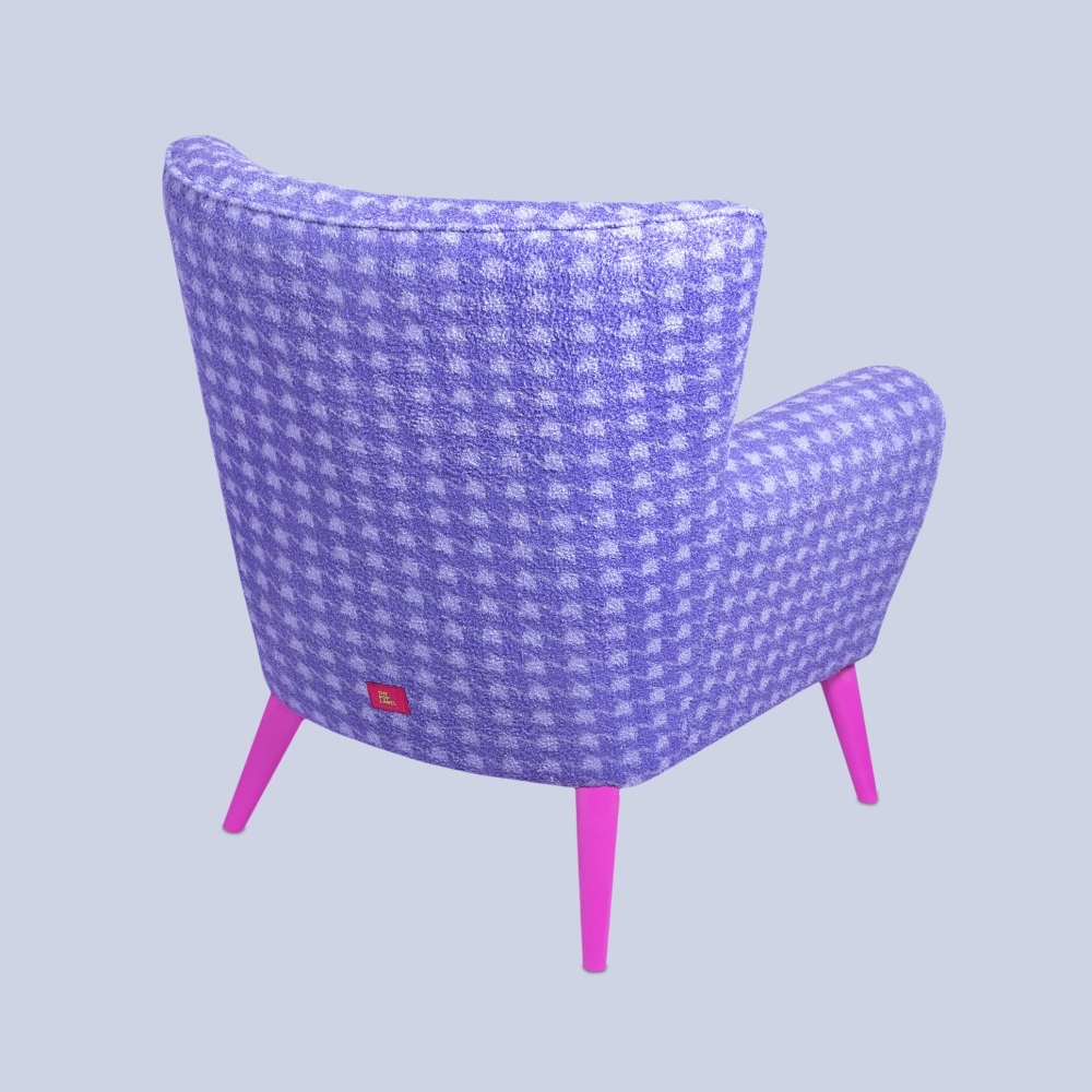 The Pop Label Poltrona Pied De Poule Fucsia