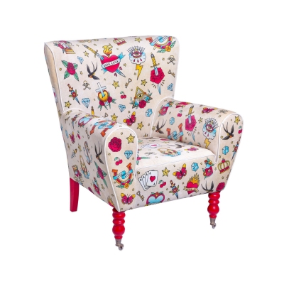 The Pop Label Tattoo Armchair