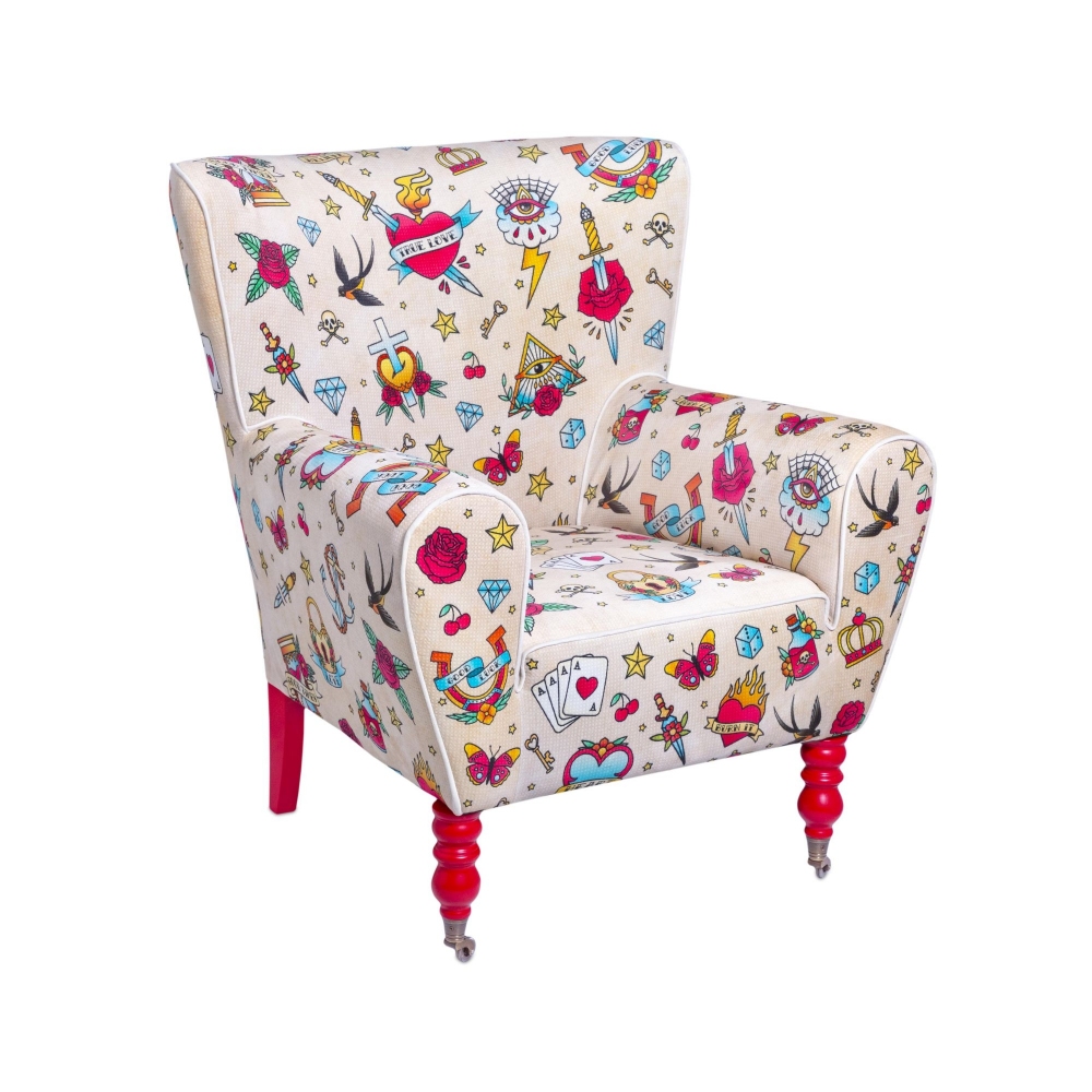 The Pop Label Tattoo Armchair