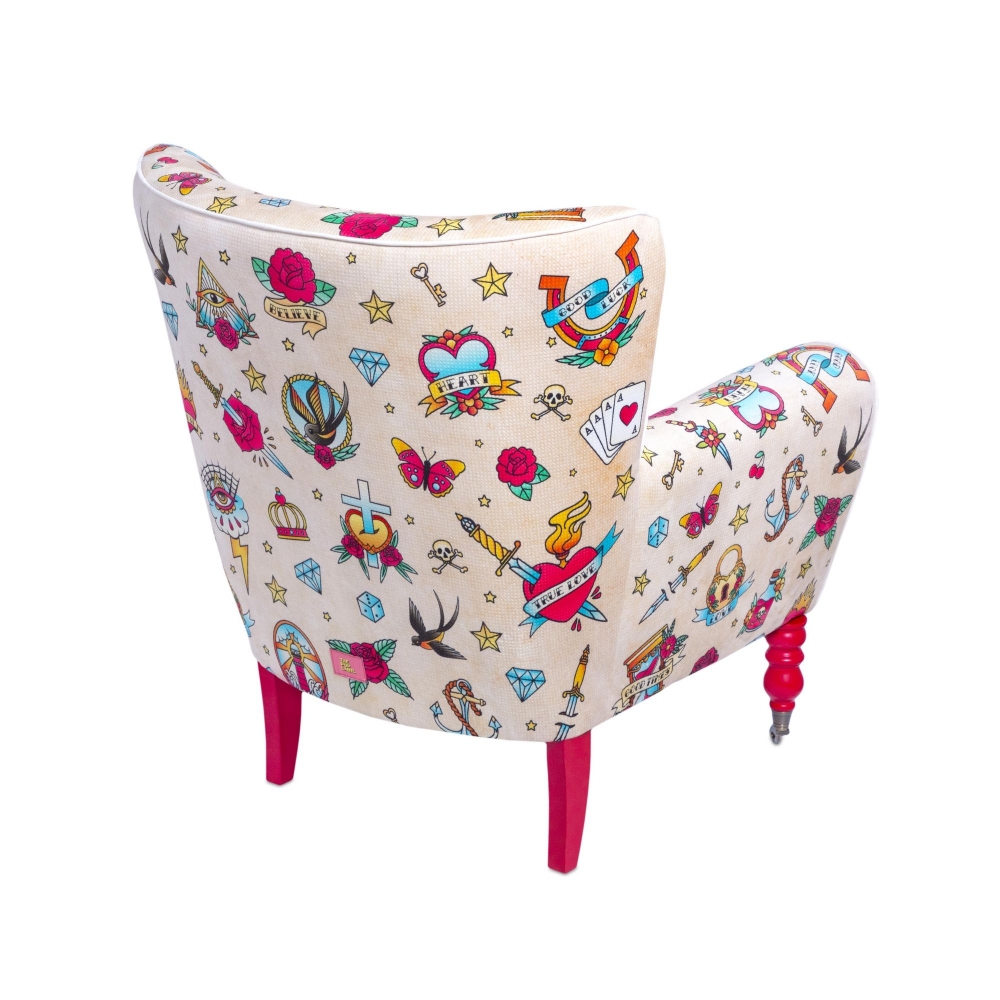 The Pop Label Tattoo Armchair