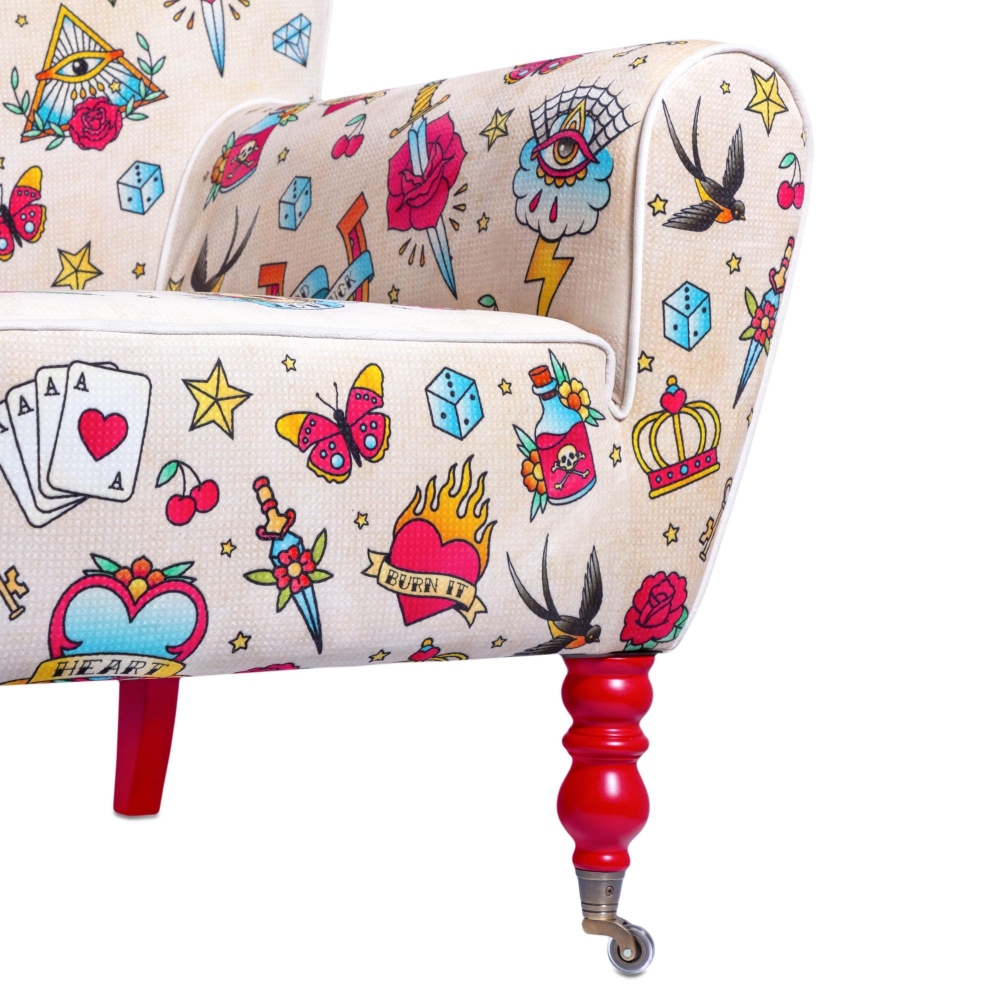 The Pop Label Tattoo Armchair