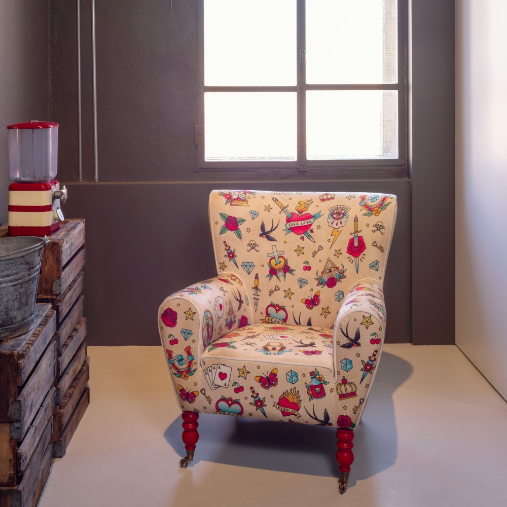 The Pop Label Tattoo Armchair