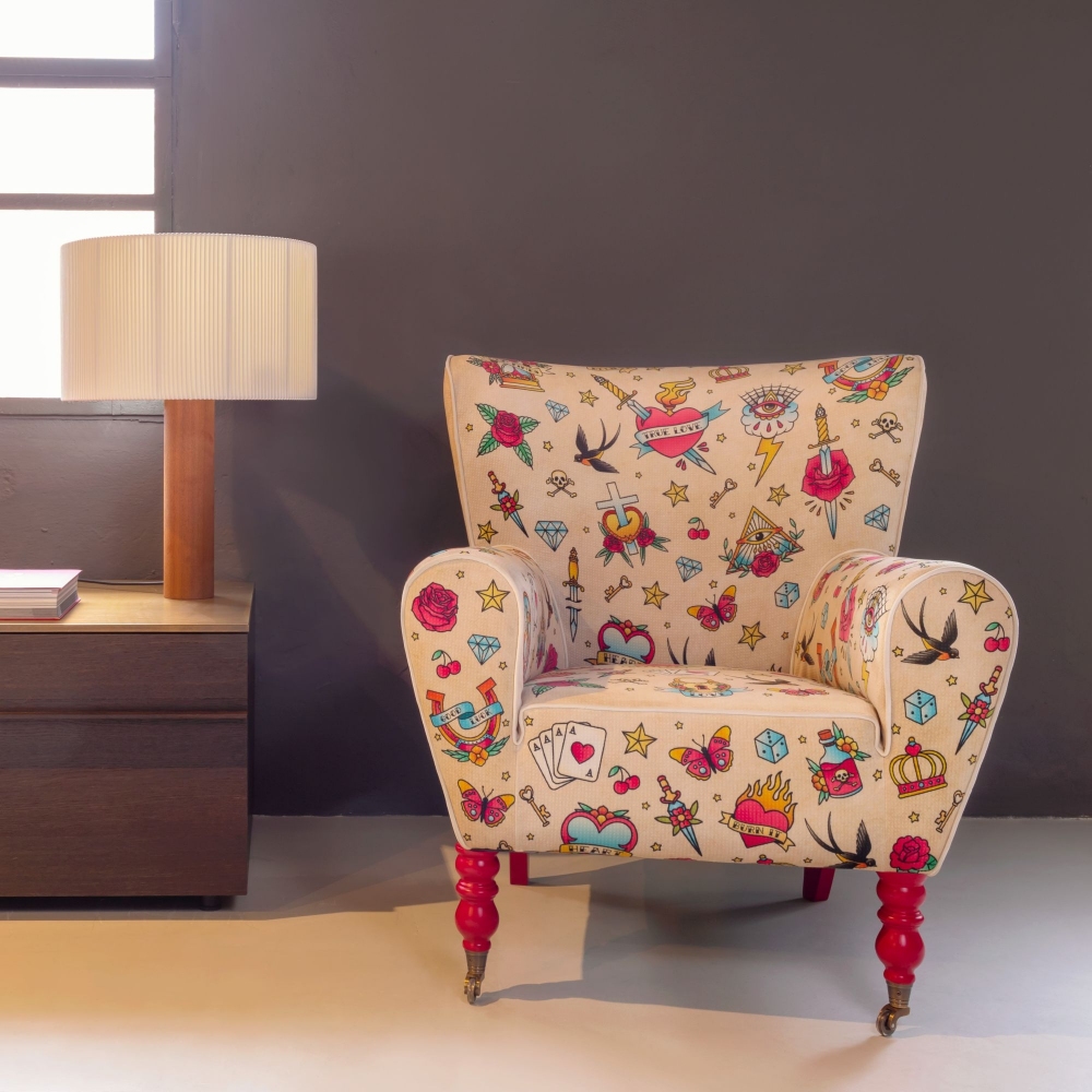 The Pop Label Tattoo Armchair