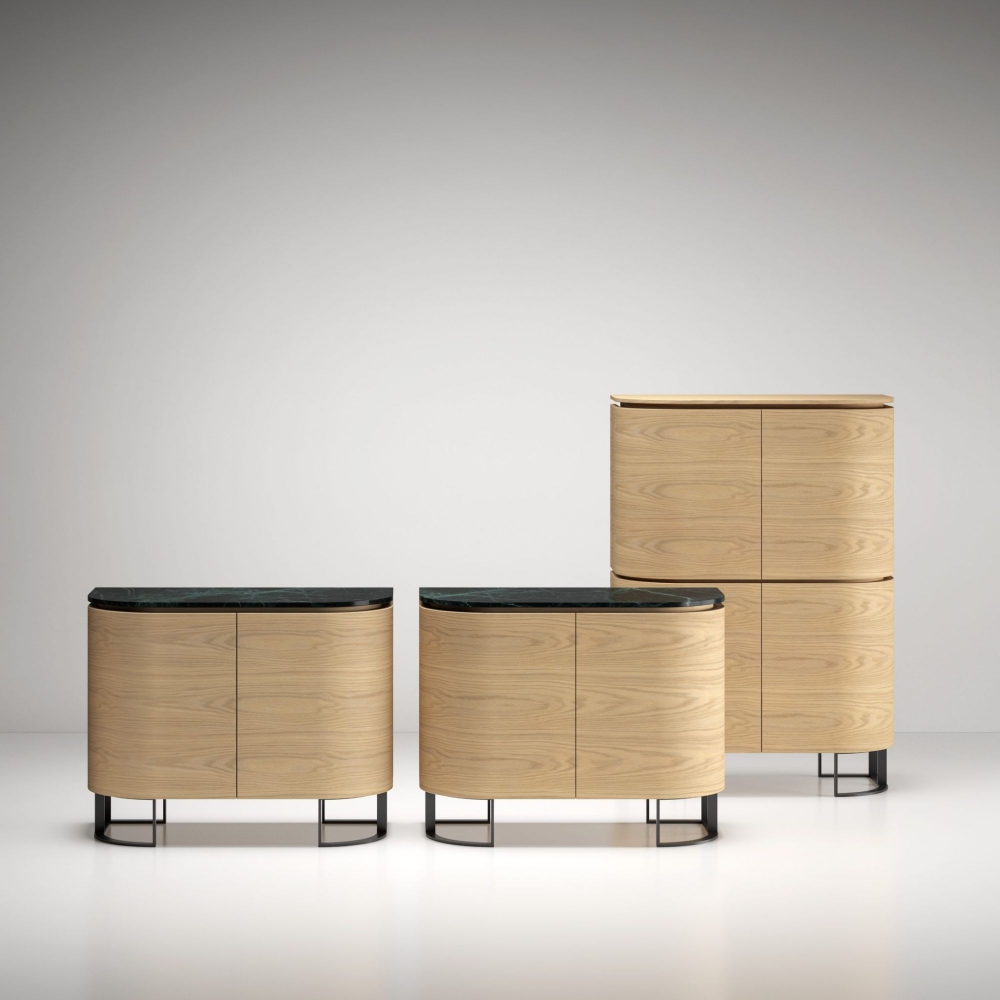 Milano 1964 Madia 2 ante curve Bellagio 95x45.5x75h cm