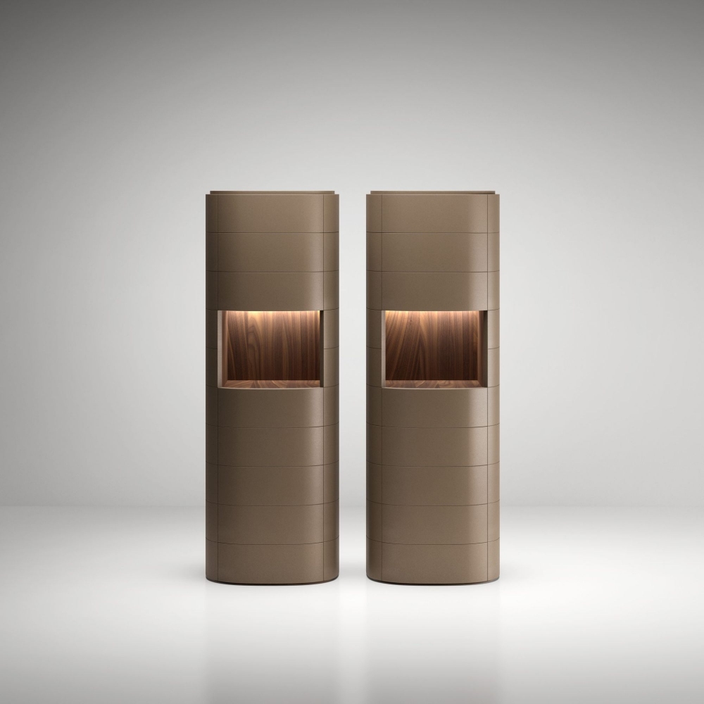 Milano 1964 Como Totem with 2 doors and an open compartment with LED