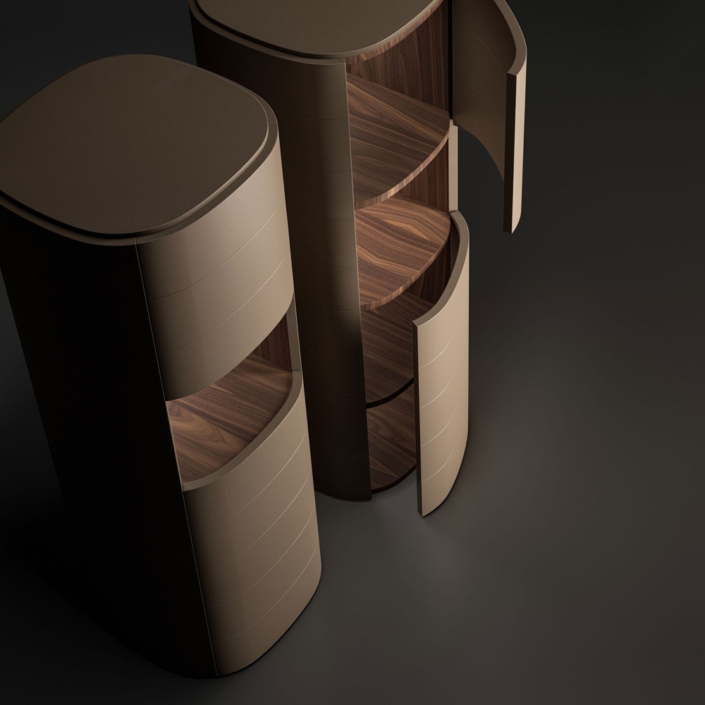 Milano 1964 Totem Como -  2 ante + vano a giorno con LED