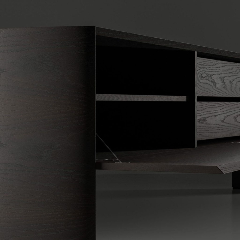 Milano 1964 Madia con anta a ribalta Varenna 168x45x75h cm