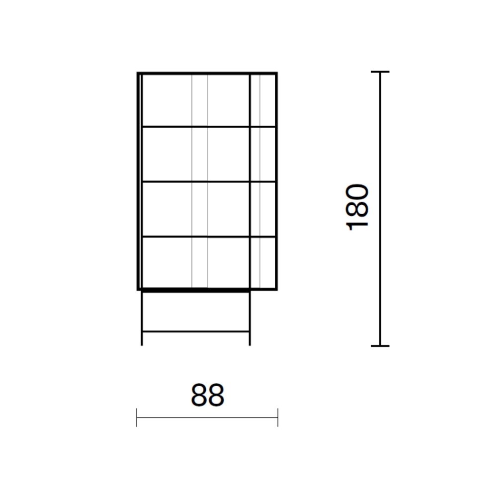 Restart Milano FRM05 Display Cabinet with sliding doors