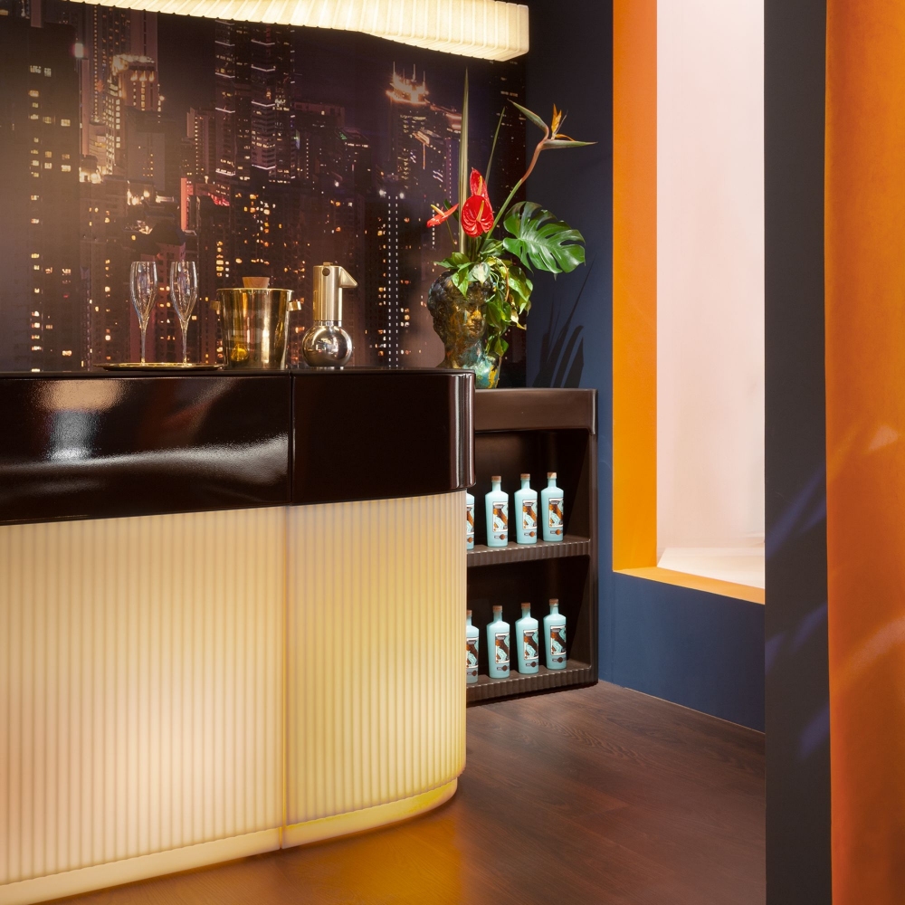 Slide Bancone bar luminoso Cordiale LED bianco luce fredda (4000 K)