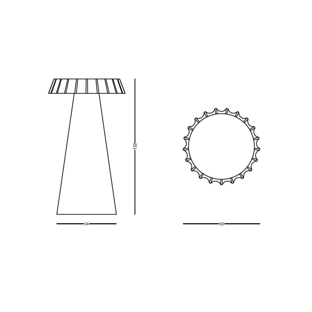 Slide Fizzz High Table Ø70x120h cm