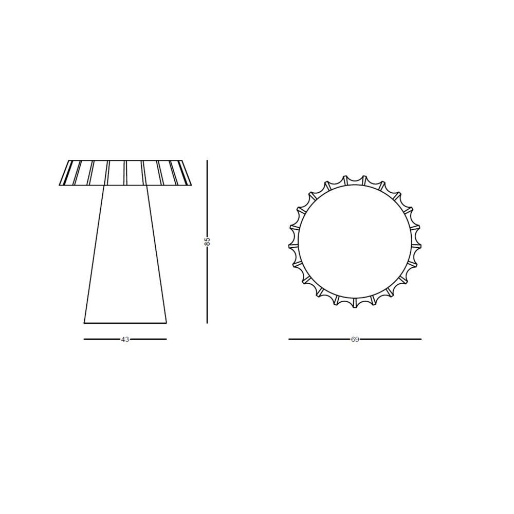 Slide Tavolo Fizzz Medium Ø70x85h cm