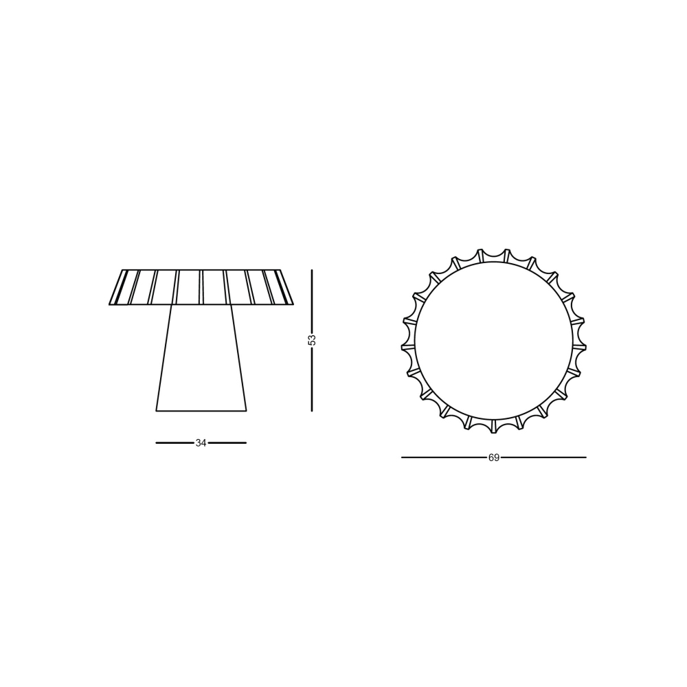 Slide Fizzz Small Table Ø70x53h cm