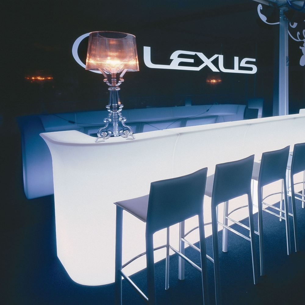 Slide Jumbo Corner Luminous Bar Counter