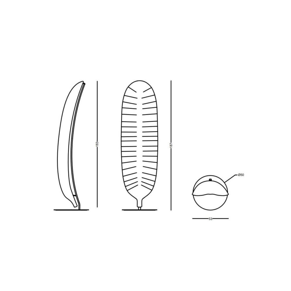 Slide Banana Leaf Standing Floor Lamp