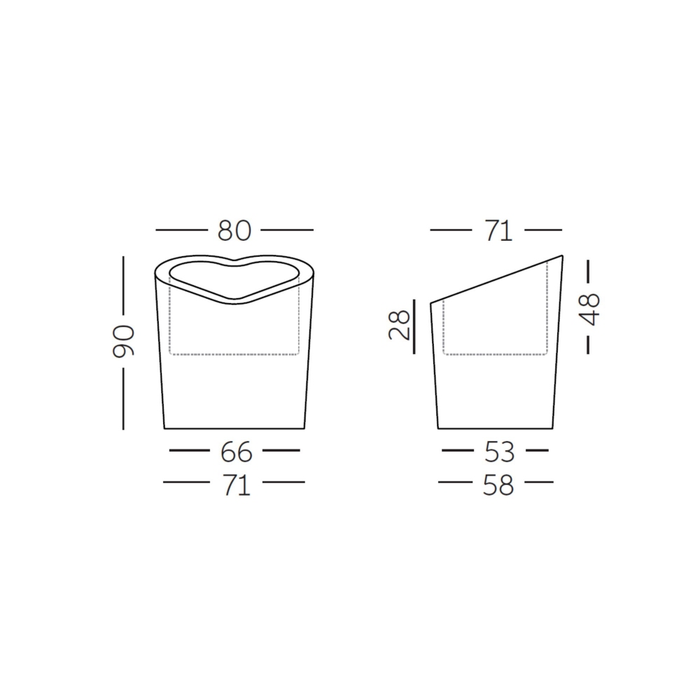 Slide Mon Amour illuminated Vase