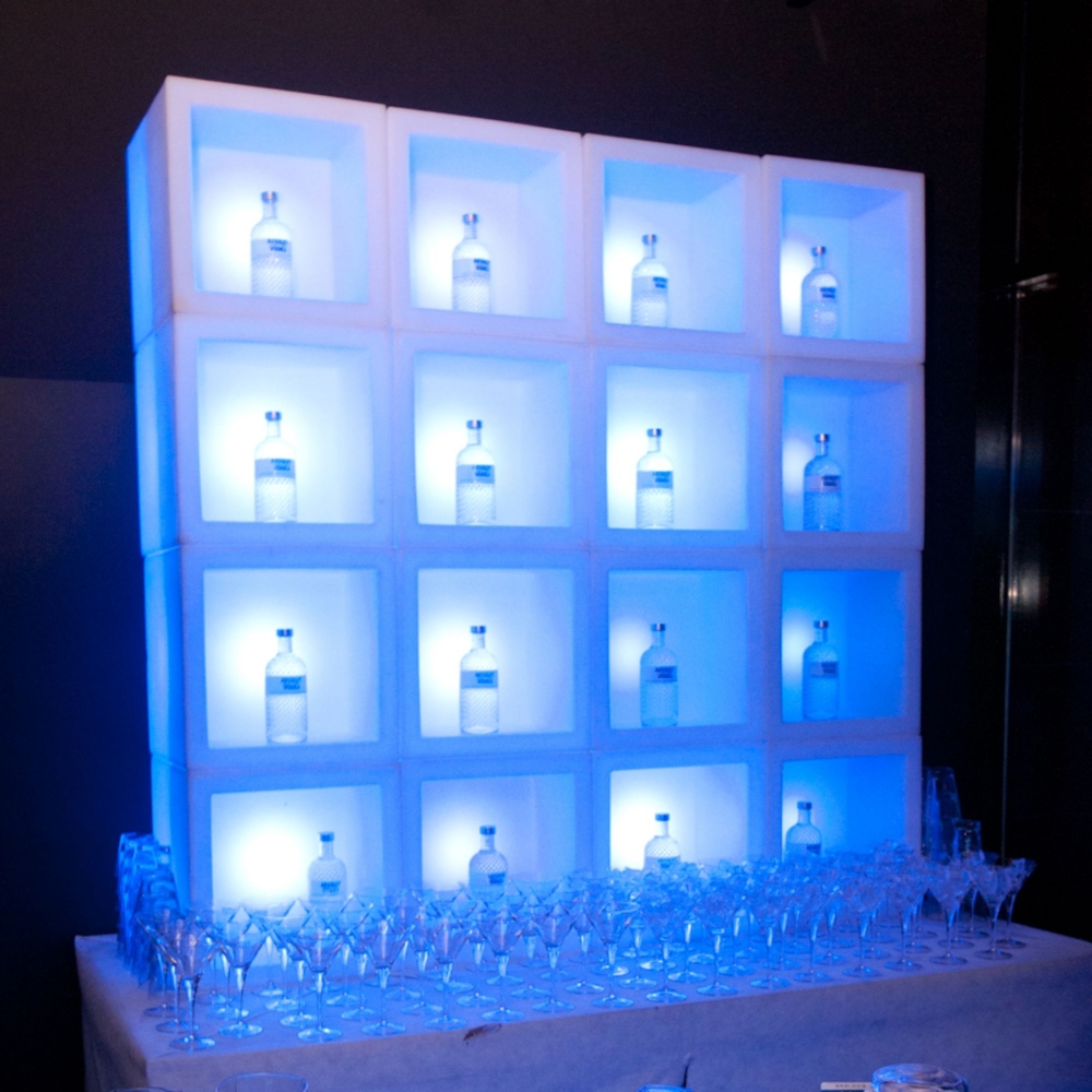 Slide Open Cube lighted modular Display 45