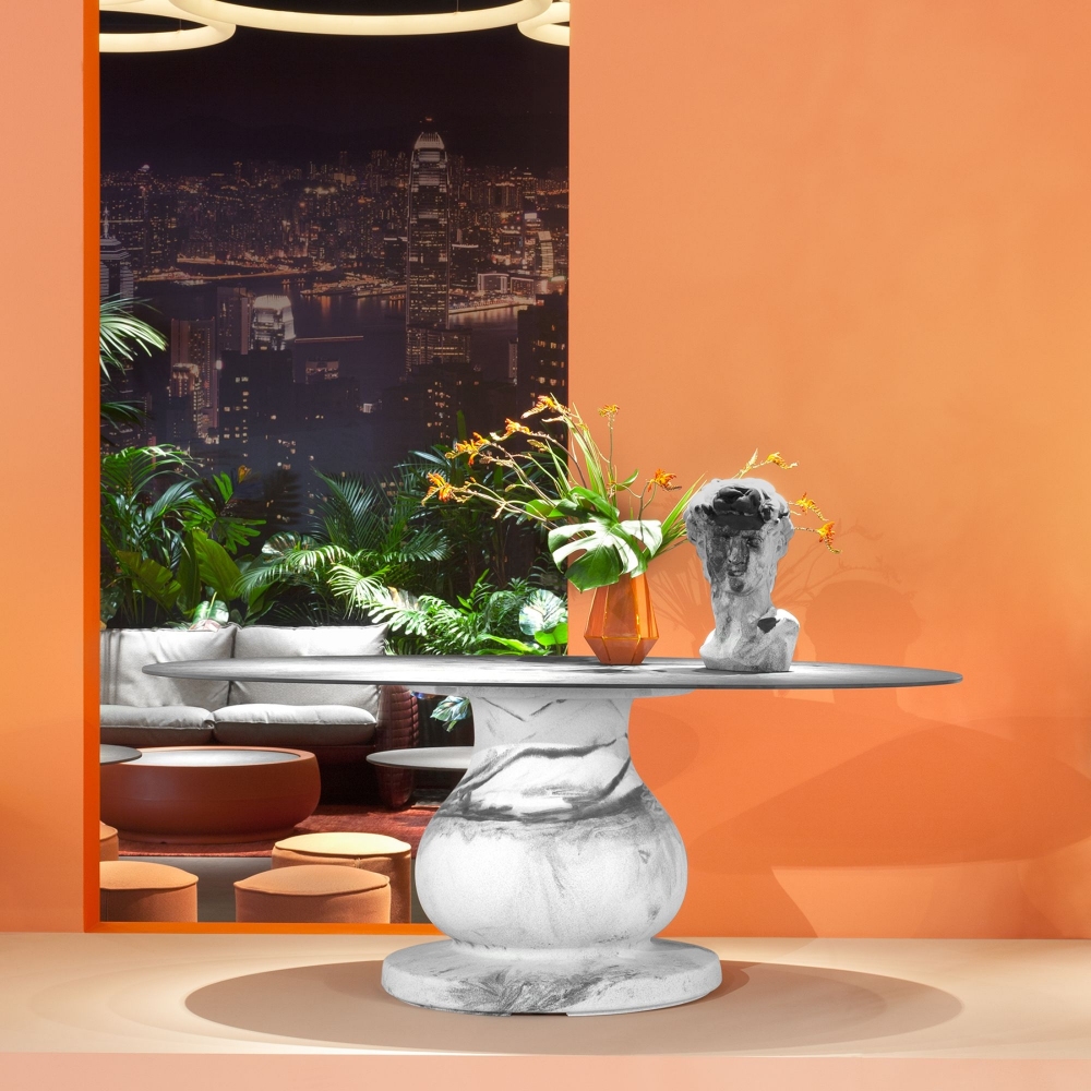 Slide Ottocento Medium outdoor Table Ø80x71h cm - Round HPL Top