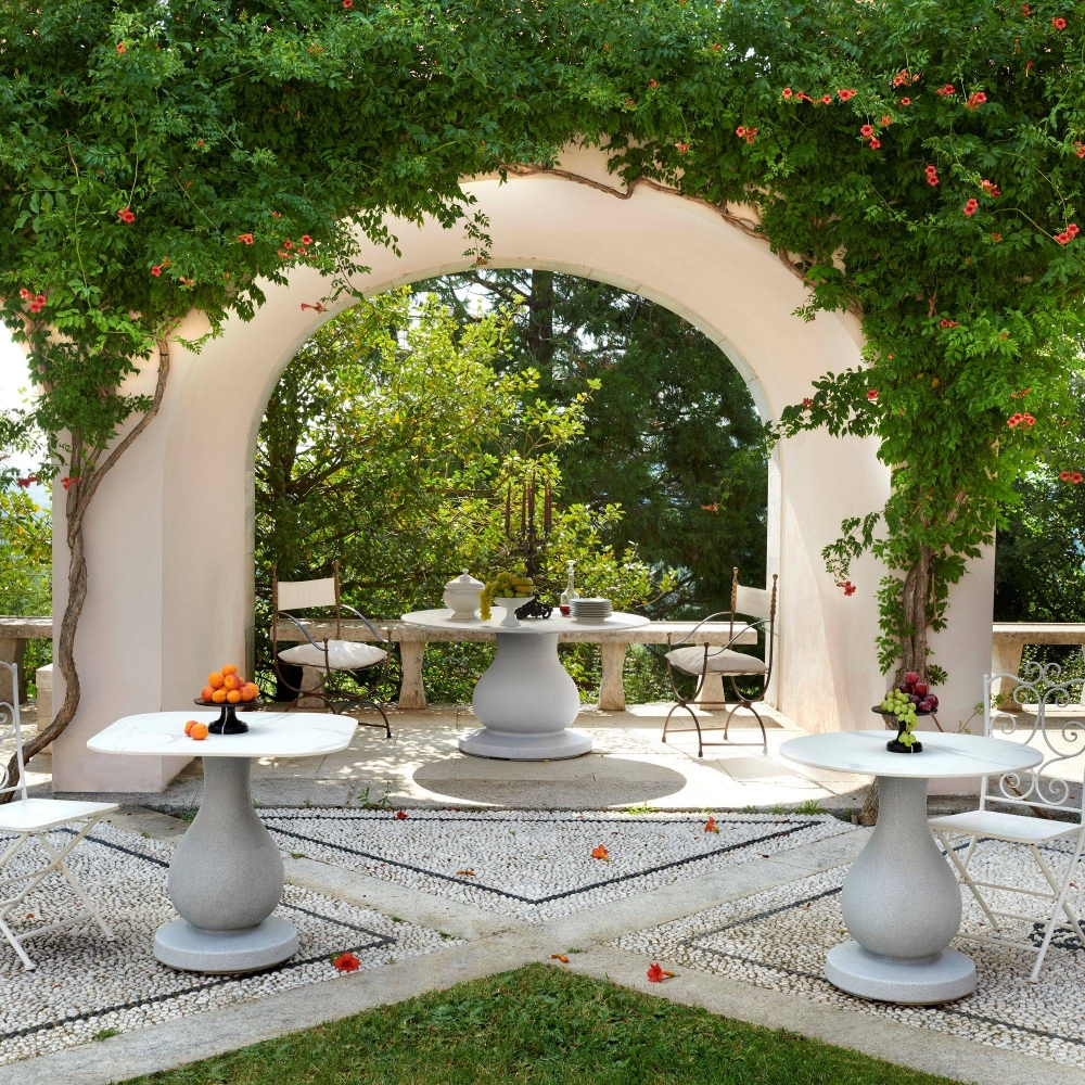 Slide Tavolo Outdoor Ottocento Medium 80x80x71h cm - Top quadrato in HPL