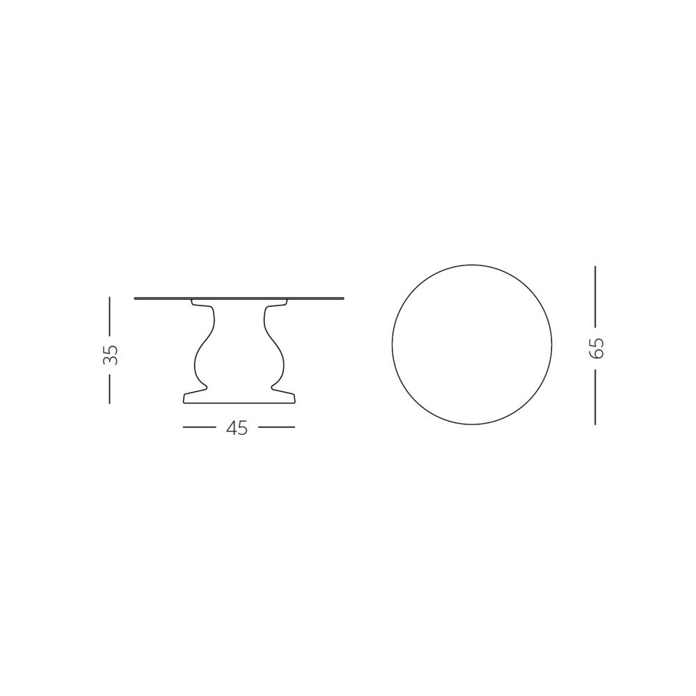 Slide Tavolino basso outdoor Ottocento Mini Large Ø65x35h cm