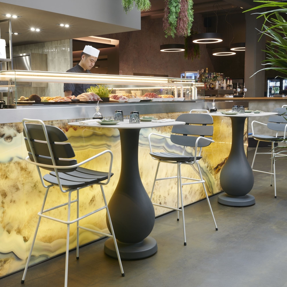 Slide Ottocento Up High Outdoor Table Ø80x110h cm