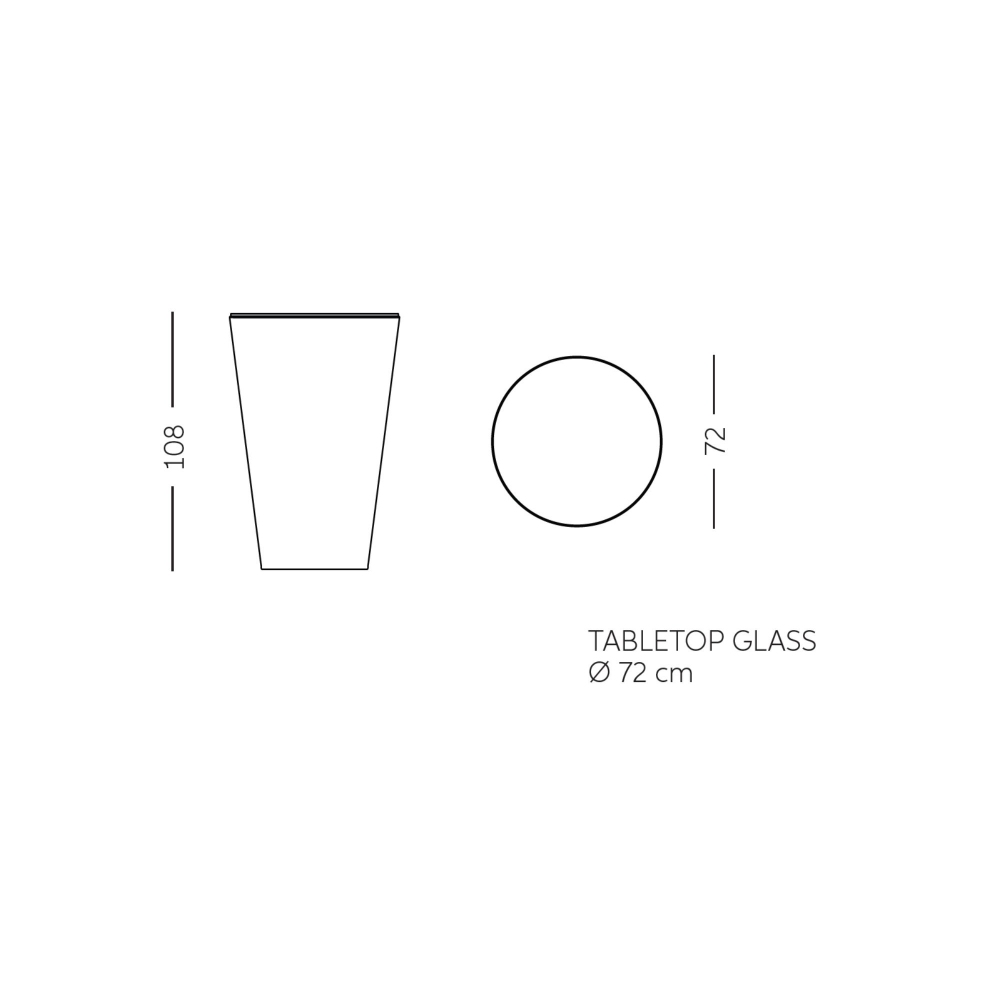 Slide Tavolo alto luminoso Pint