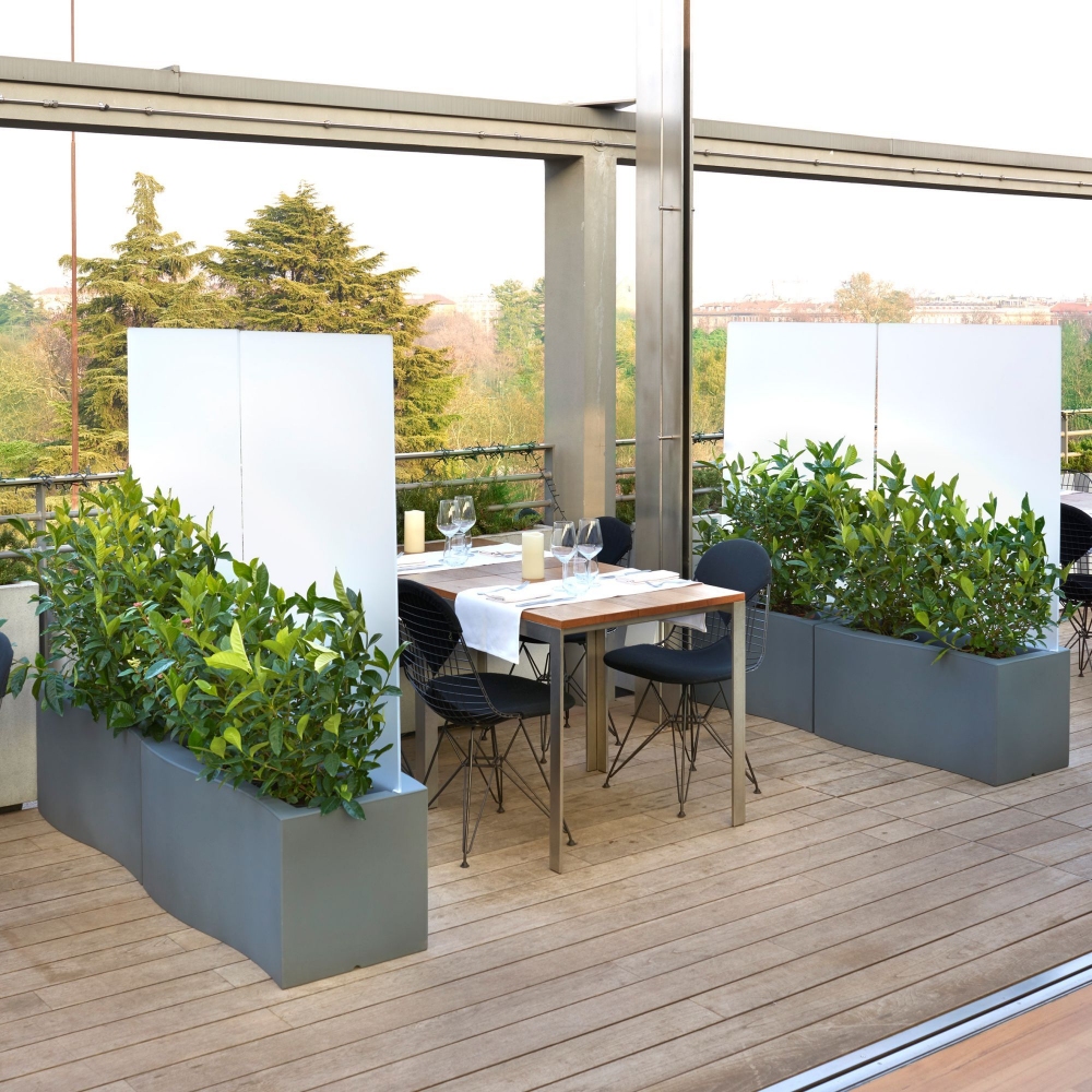 Slide Separé Privè con pannello in plexiglass H 160 cm