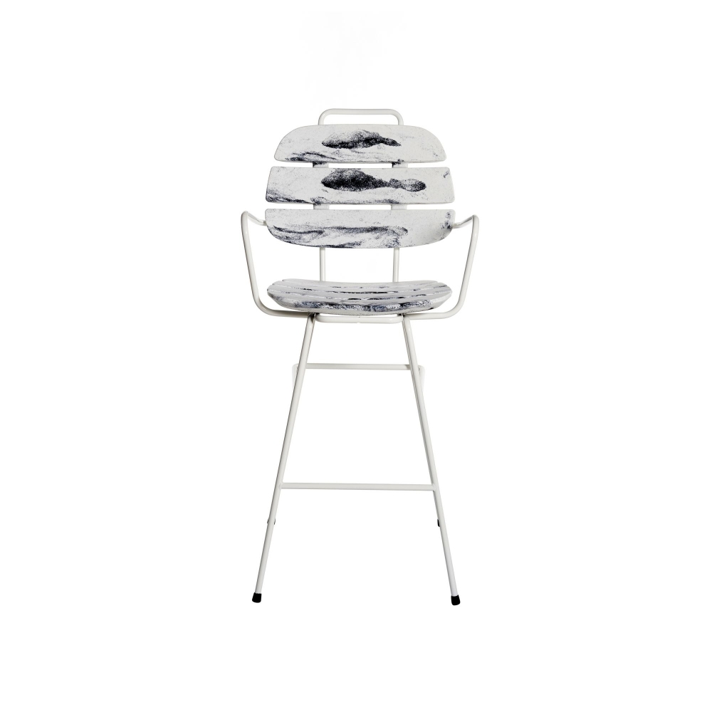 Slide Ribs Up High Outdoor Stool