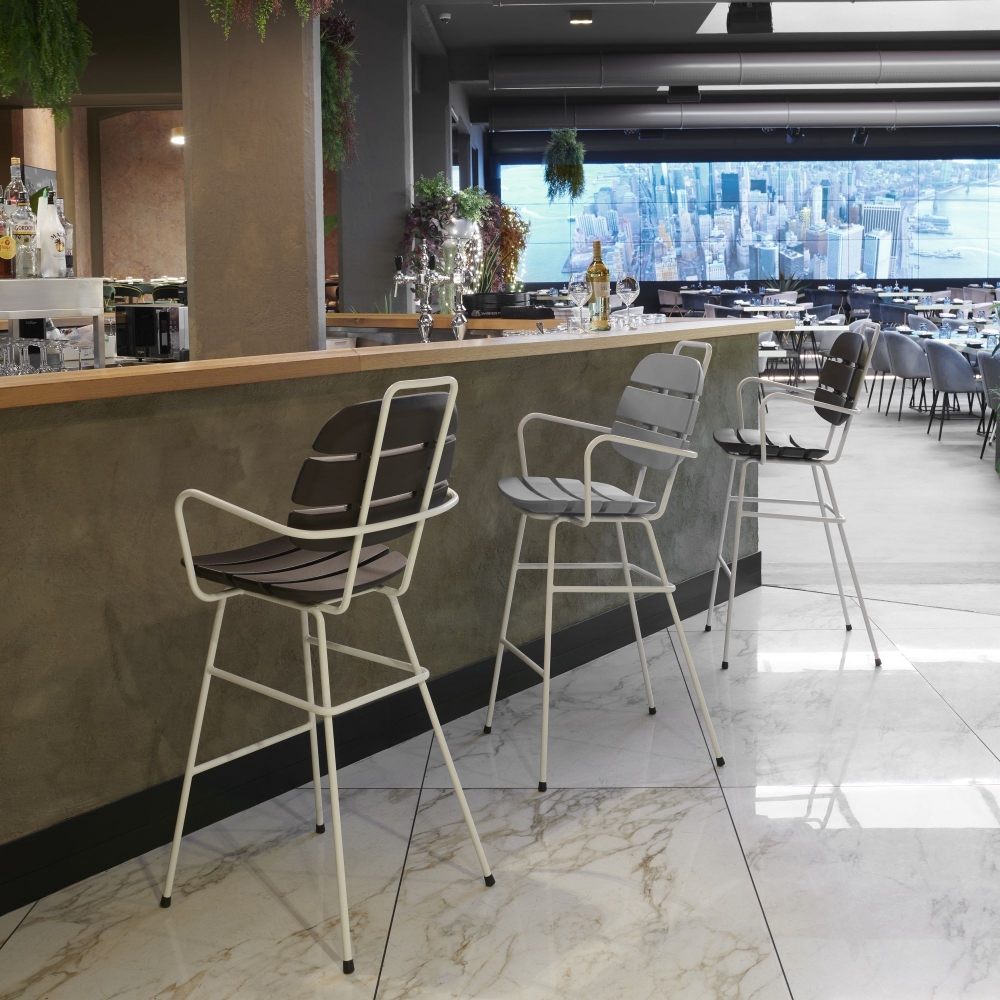 Slide Sgabello alto outdoor Ribs Up