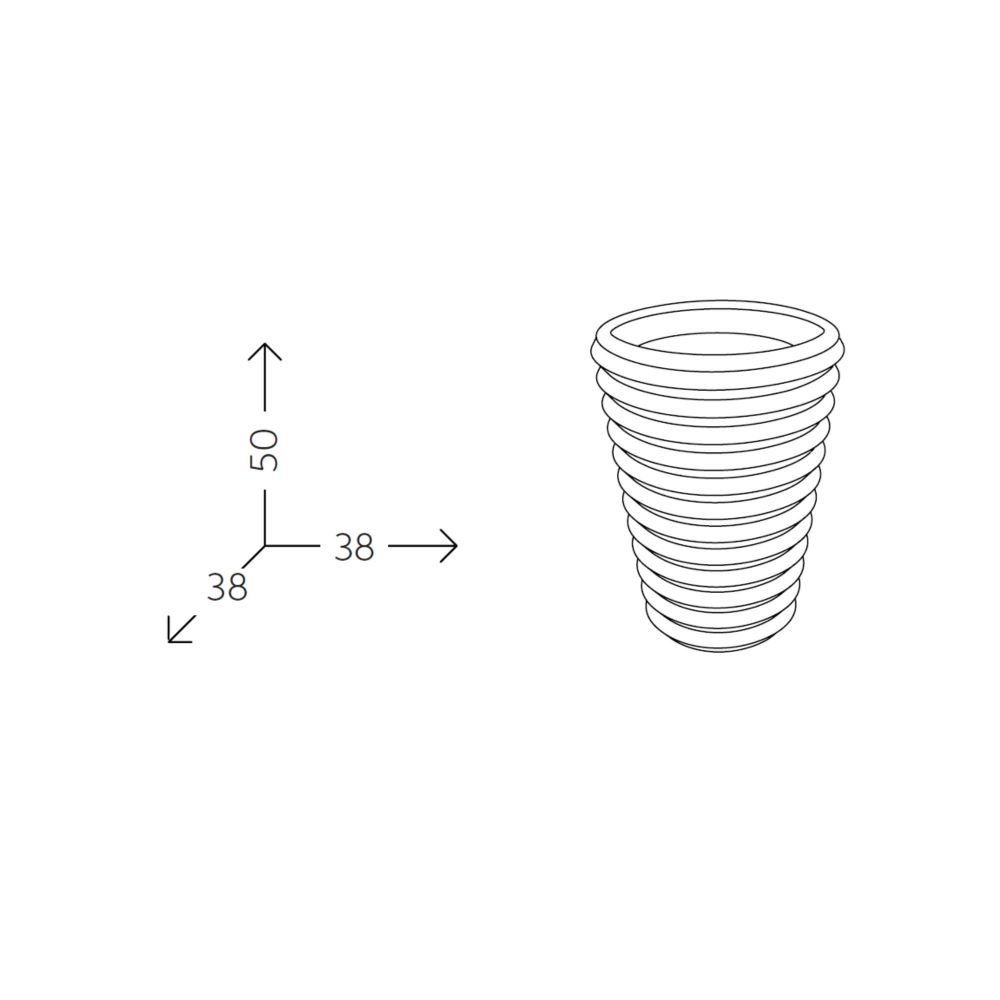 Slide Vaso outdoor S-Pot Ø38x50h cm