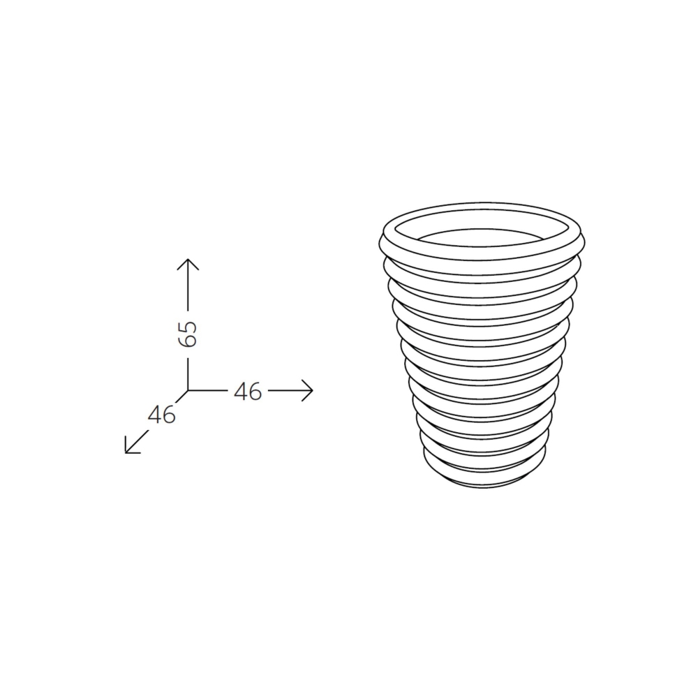 Slide S-Pot outdoor Vase Ø46x65h cm