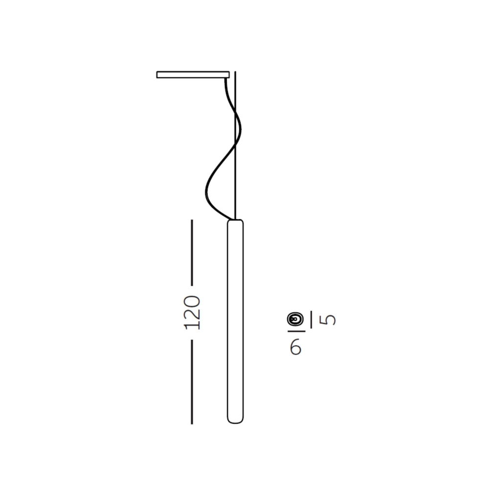 Slide Stiletto LED Pendant Lamp Y 120 cm