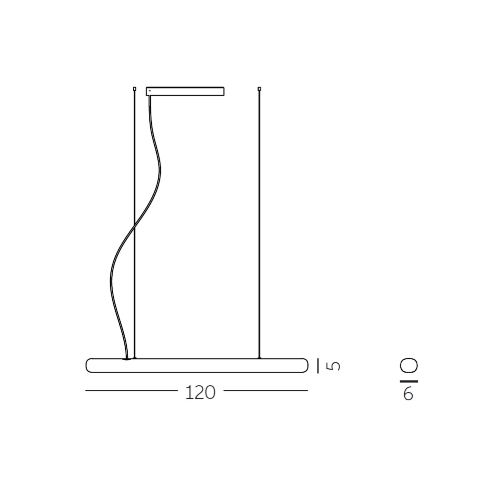 Slide Stiletto LED Pendant Lamp X 120 cm