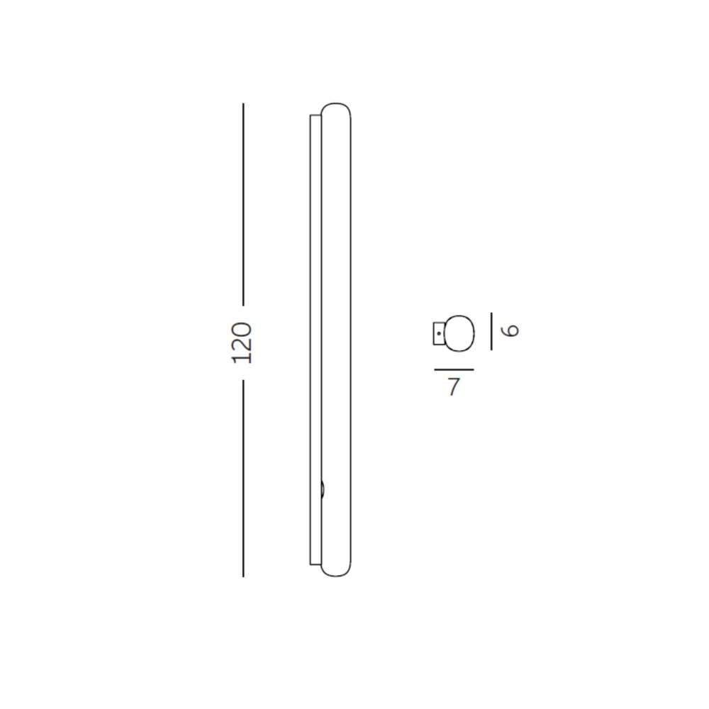 Slide Lampada da parete LED Stiletto Shard 120 cm