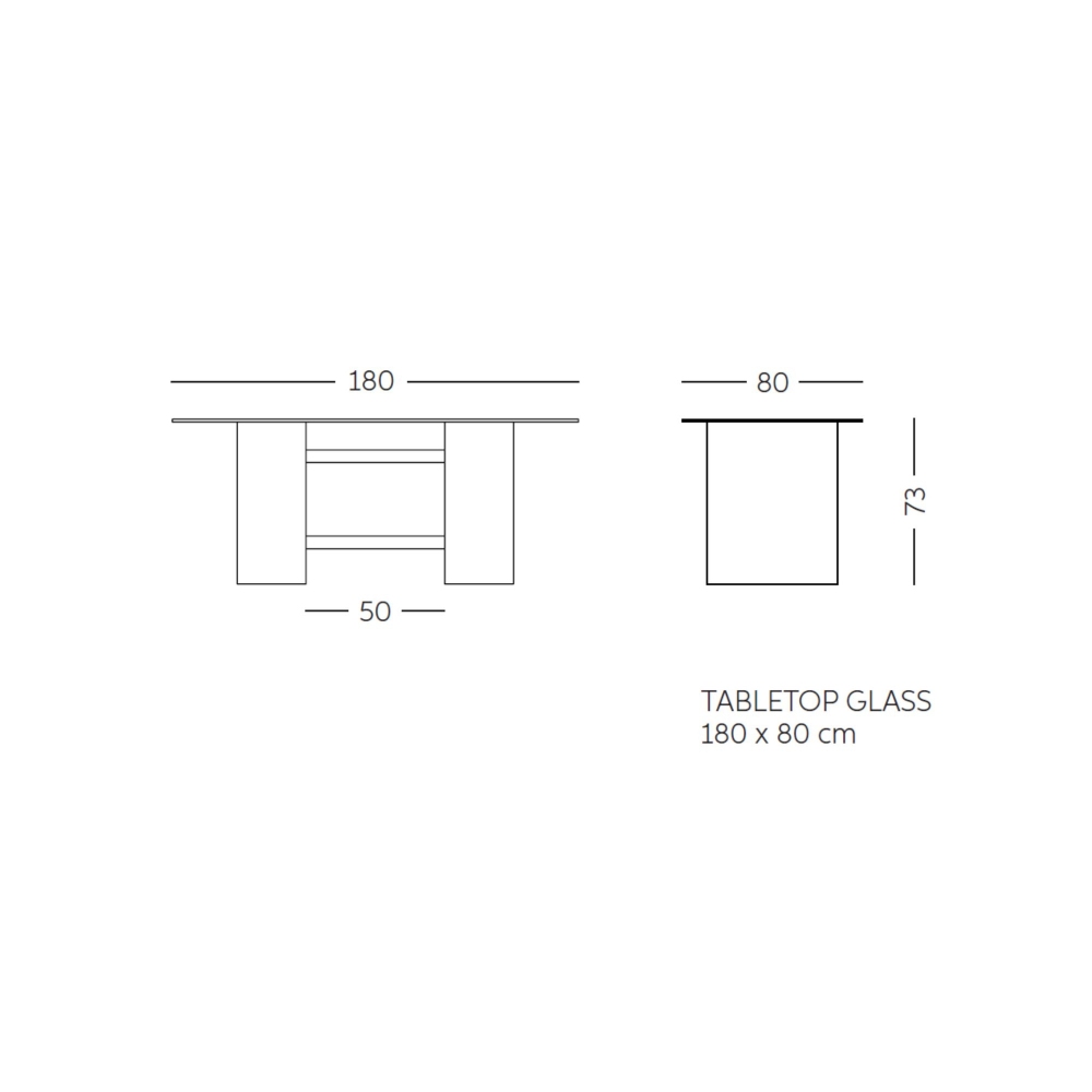 Slide Winston Luminous Table 180x80x73h cm