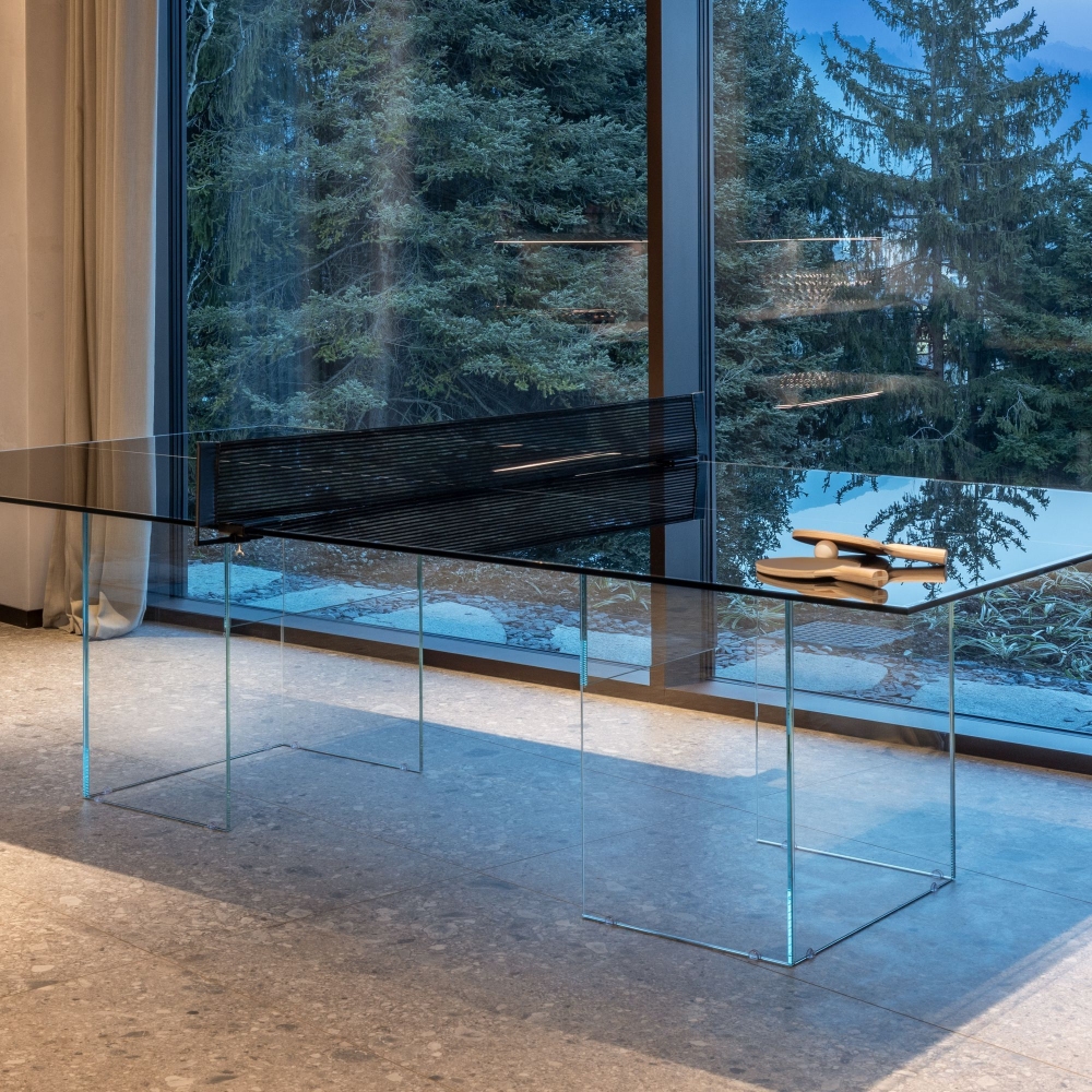 FAS Pendezza Tavolo da ping pong Crystal Black 274x152,5x76h cm