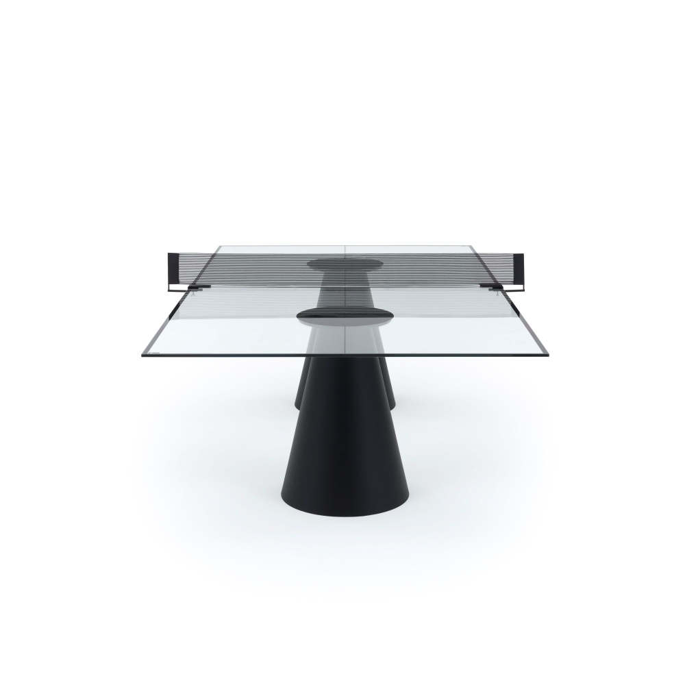 FAS Pendezza Dada Glass Black Ping Pong Table 274x152,5x76h cm