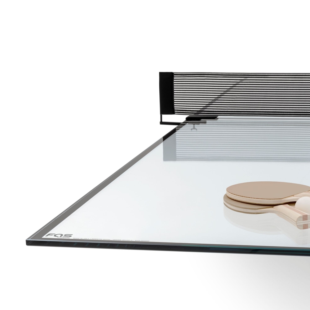 FAS Pendezza Dada Glass Black Ping Pong Table 274x152,5x76h cm