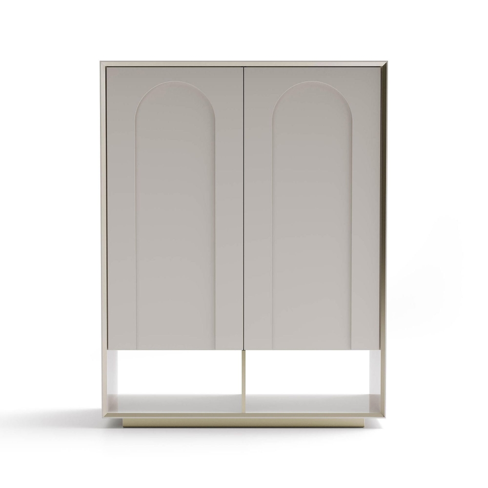 Capital Credenza Palladio con archi in metallo laccato opaco