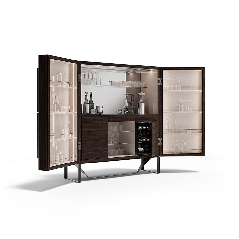 Capital Credenza Prisma Bar con ante pantografate