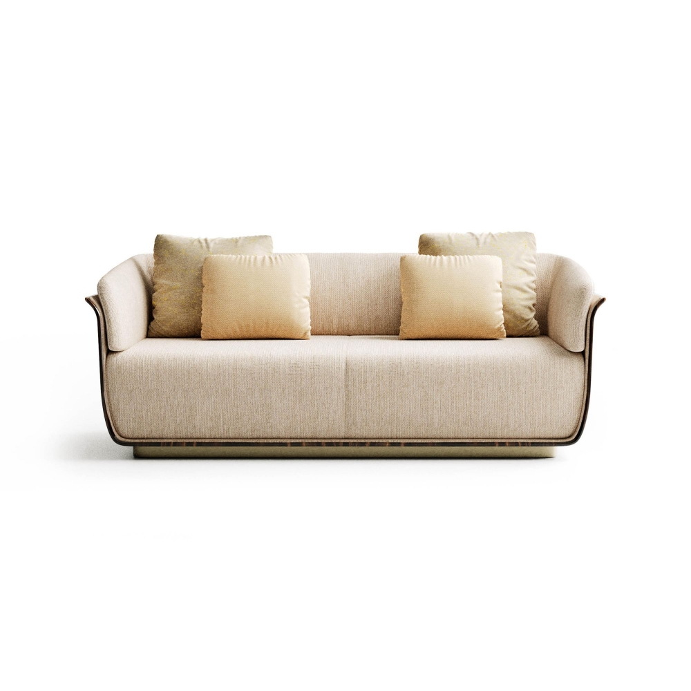 Capital Allure 2-seater Sofa with an outer shell in wood essence
