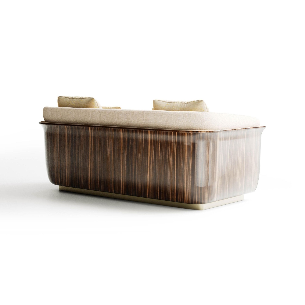 Capital Allure 2-seater Sofa with an outer shell in wood essence