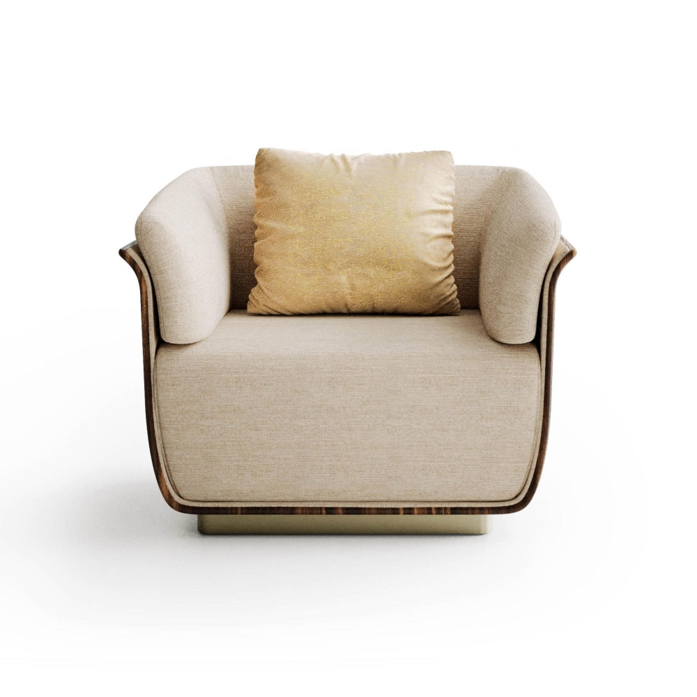 Capital Poltrona Allure con scocca esterna in essenza