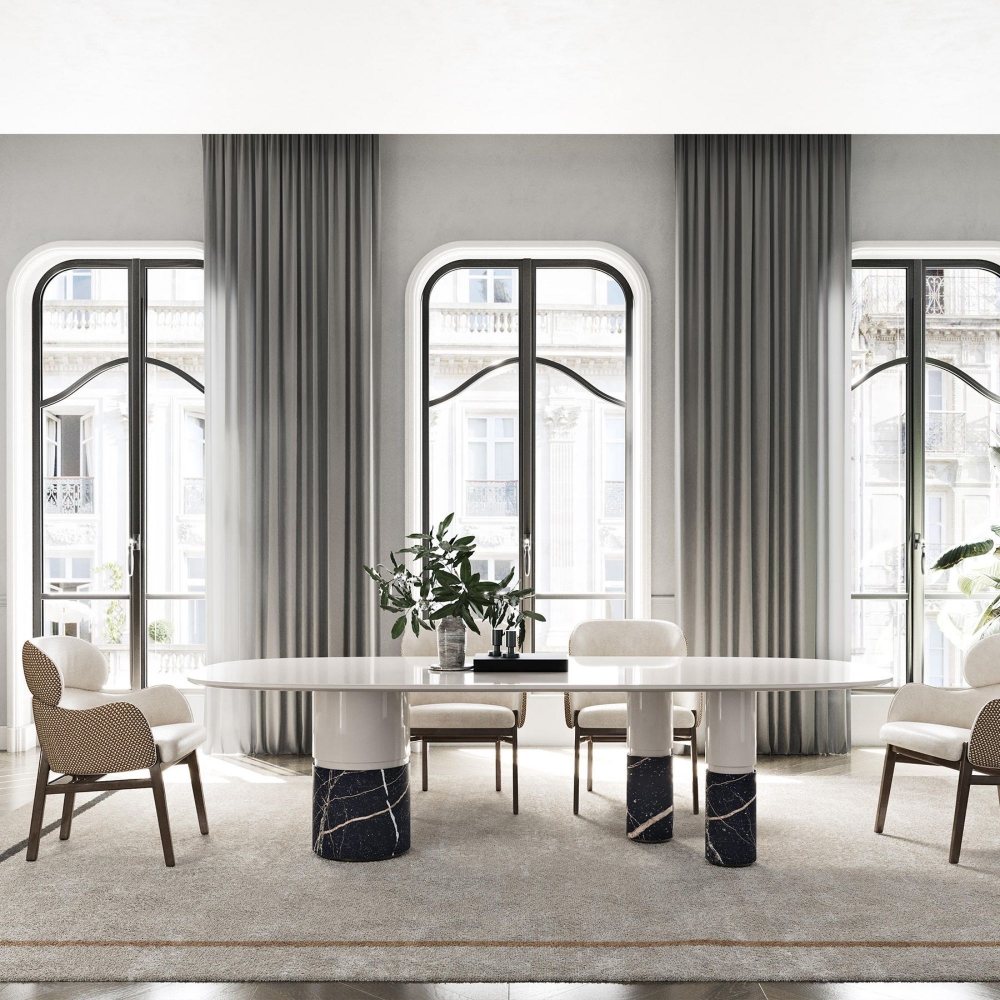 Capital Loïc Oval Table 280x120x75h cm