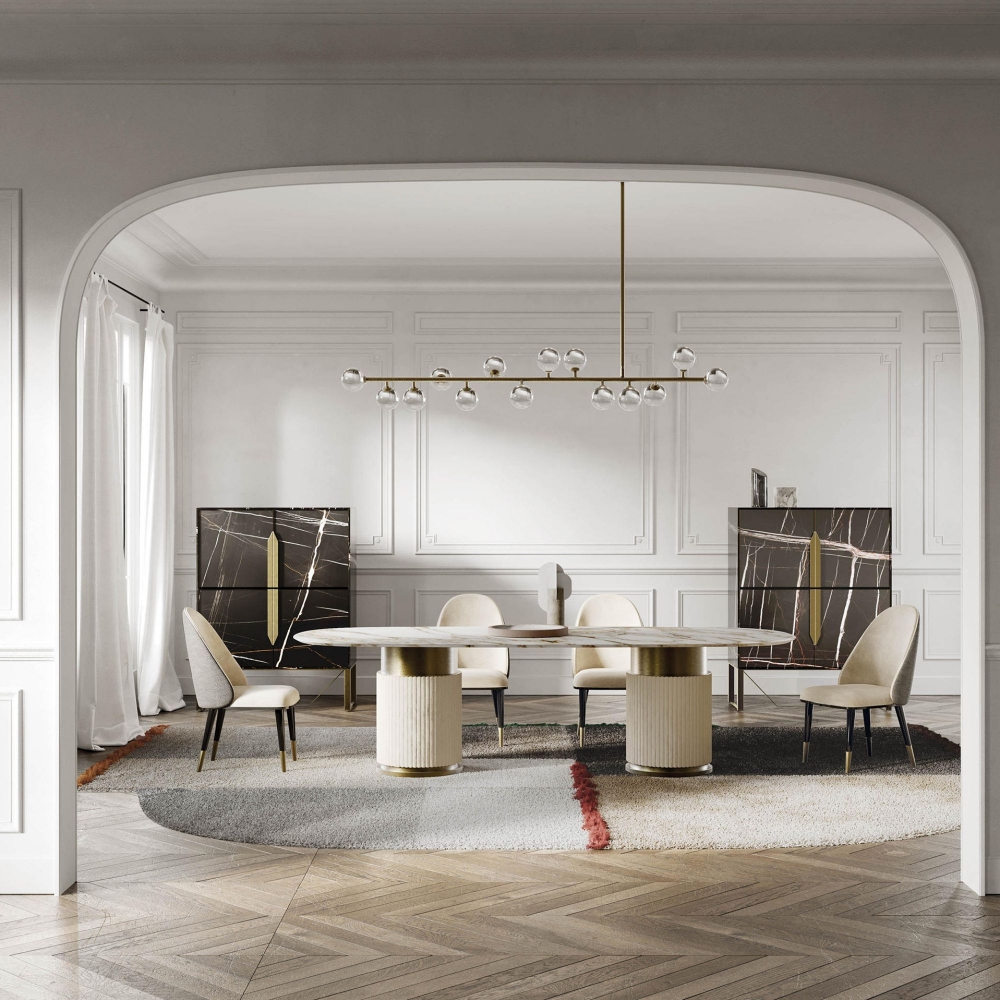 Capital Tavolo ovale Rock 280x120x75h cm